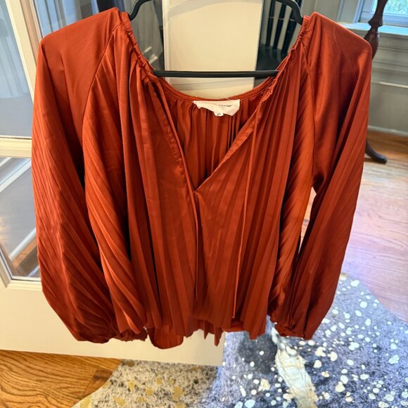 DEAR JOHN DELETTA SATIN TOP in color CATHAY SPICE XS - Picture 6 of 8